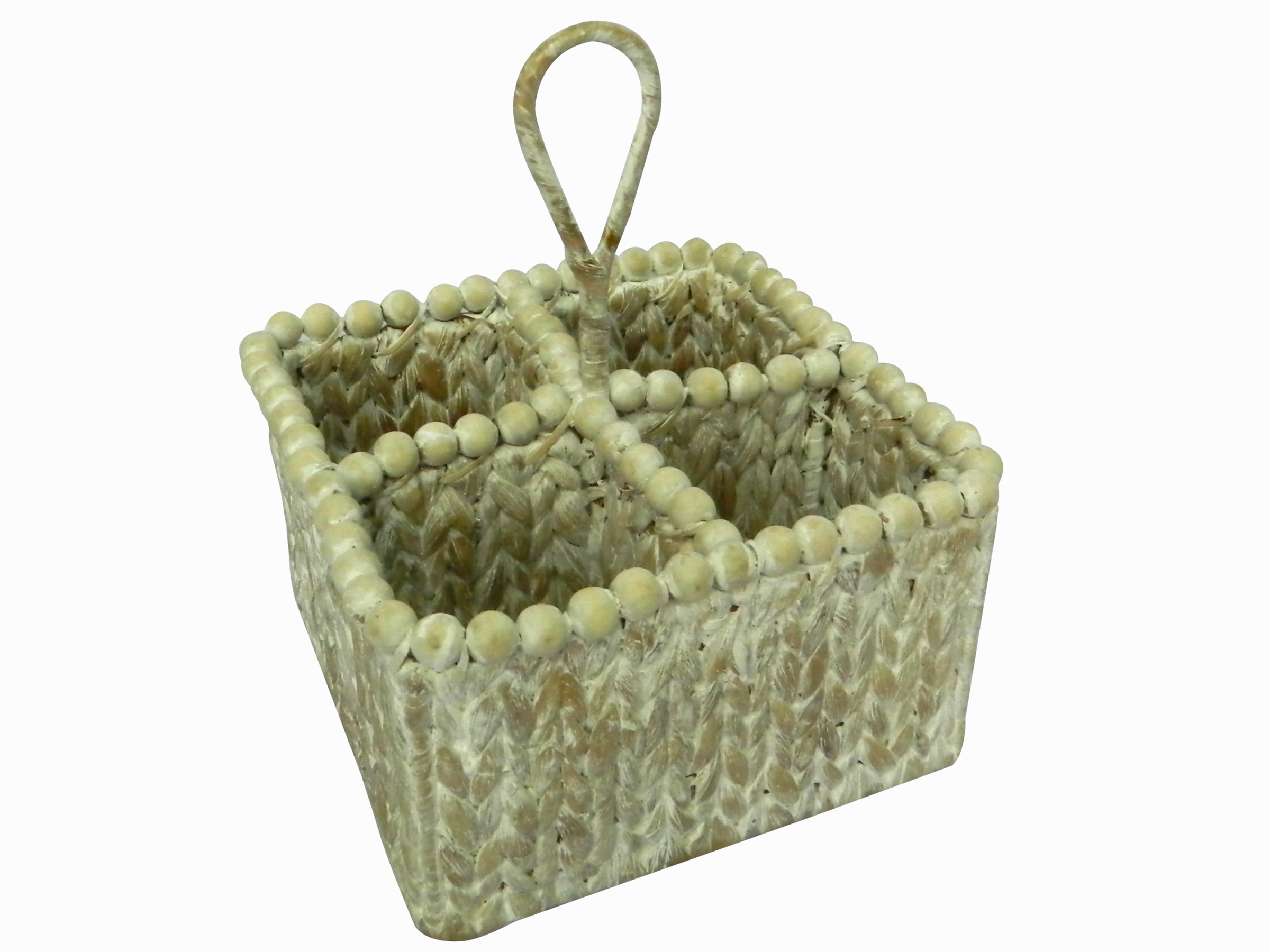 Vietnam water hyacinth flatware caddy